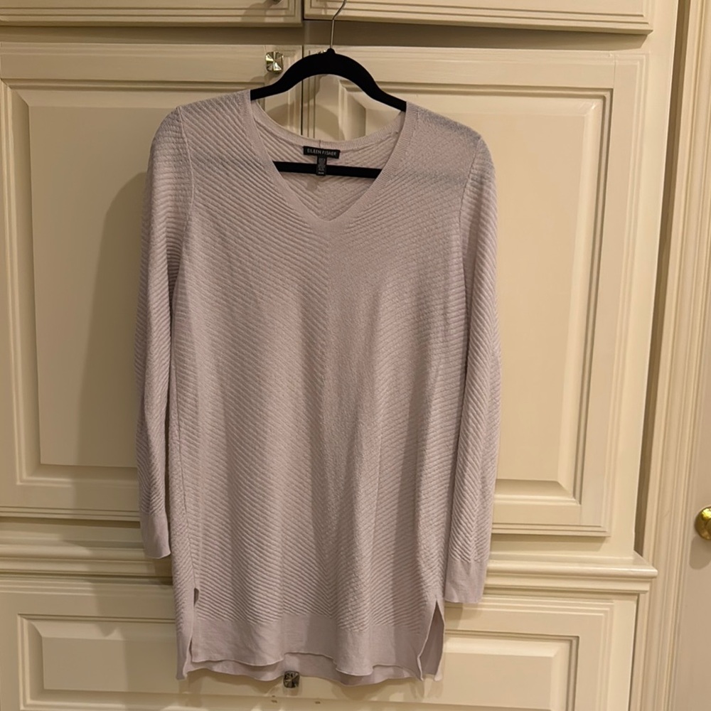 Eileen Fisher v-neck tunic sweater